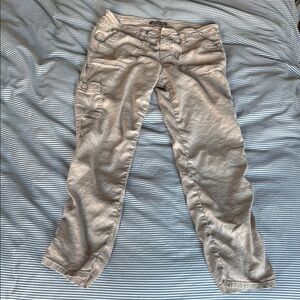 Level 99 Beige Cropped Cargo Pants Size 29
